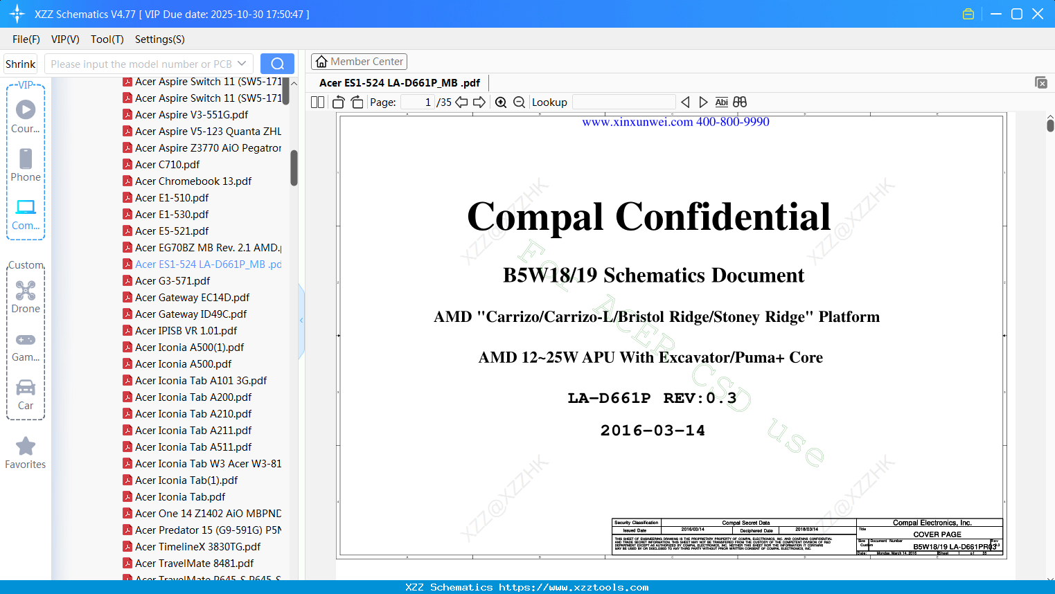 Laptop Acer ES1-524 LA-D661P_MB